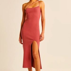 Abercrombie Asymmetrical Elevated Knit Maxi Dress